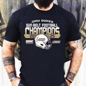 James Madison Dukes Sun Belt Championship 2025 Football Shirt
