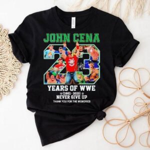 John Cena 23 Years Of Wwe 2002-2025 Thank You John Cena For The Memories Shirt
