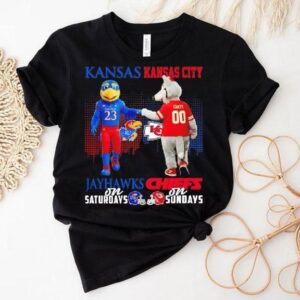 Kansas Jayhawks On Saturdays X Kansas City Chiefs On Sundays Mascot Shirt