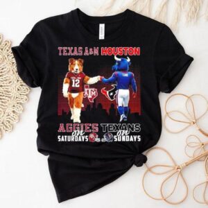 Mascot Of Texas Am Aggies On Saturdays And Houston Texans On Sundays Shirt