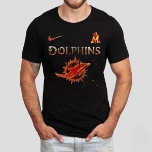 Miami Dolphins X Avatar Fire And Ash Logo Shirt