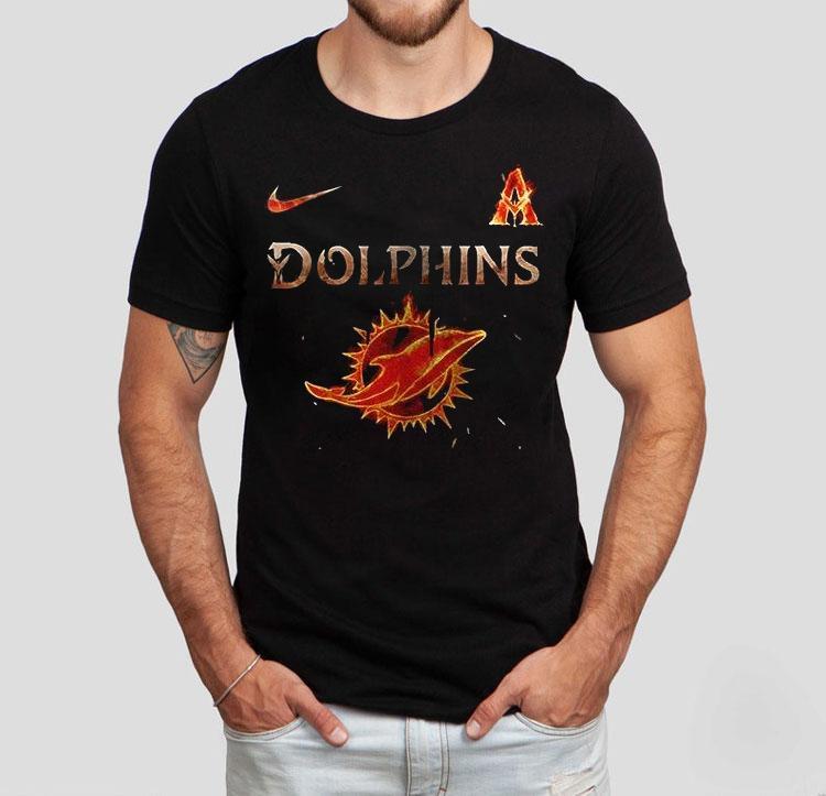 Miami Dolphins X Avatar Fire And Ash Logo Shirt Miami Dolphins X Avatar Fire And Ash Logo Shirt