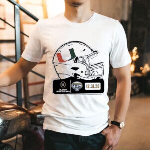 Miami Hurricanes Playoff Quarterfinal 2025 Cotton Bowl Helmet Shirt