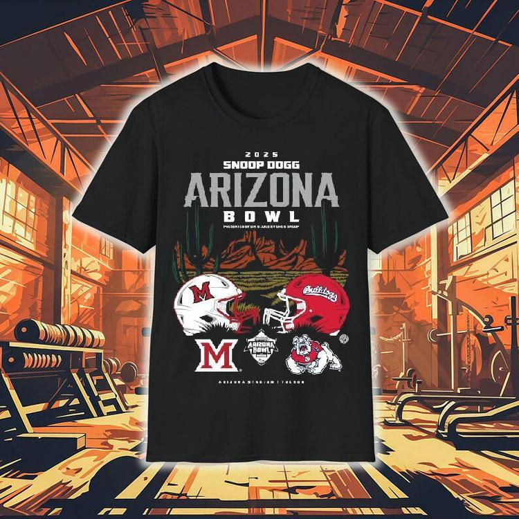 Miami Redhawks Vs Fresno State Bulldogs 2025 Snoop Dogg Arizona Bowl Head To Head Shirt Miami Redhawks Vs Fresno State Bulldogs 2025 Snoop Dogg Arizona Bowl Head To Head Shirt