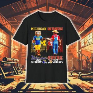 Michigan Wolverines On Saturdays X San Francisco 49ers On Sunday Mascot Shirt