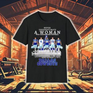 Never Underestimate A Woman Who Understands Football And Loves Dallas Cowboys Shirt