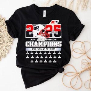 New England Patriots 2025 Afc East Division Champions 22 Times Shirt