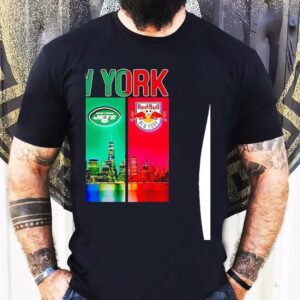 New York City Skyline Ny Mets Ny Jets Ny Red Bulls Logos Shirt