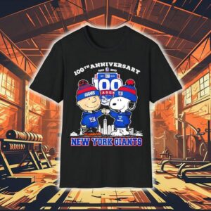New York Giants 100th Anniversary 1925 2025 Peanuts Characters Shirt