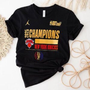 New York Knicks 2025 Nba Cup Champions Locker Room Shirt