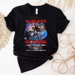 Nicko Mcbrain 42 Years 1982-2024 Signature Thank You For The Memories Shirt