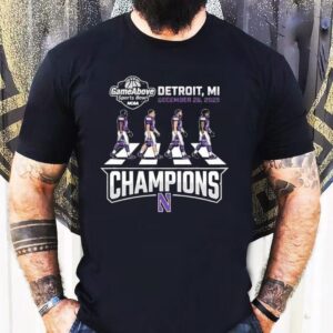 Northwestern Wildcats Gameabove Sports Bowl Champions Abbey Road Parody Ford Field Detroit Michigan December 26 2025 Shirt