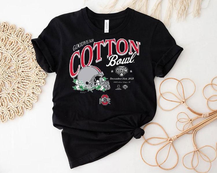 Ohio State Buckeyes 2025 Cotton Bowl Dec 31st 2025 Helmet Shirt Ohio State Buckeyes 2025 Cotton Bowl Dec 31st 2025 Helmet Shirt