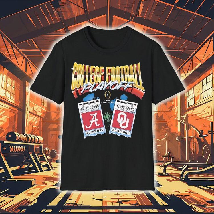 Oklahoma Sooners Vs Alabama Crimson Tide College Football Playoff Ticket Shirt Oklahoma Sooners Vs Alabama Crimson Tide College Football Playoff Ticket Shirt