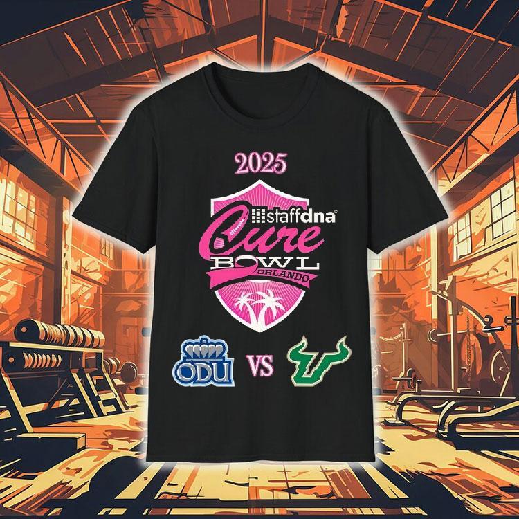 Old Dominion Vs South Florida Bulls Football Staffdna Cure Bowl Orlando 2025 Shirt Old Dominion Vs South Florida Bulls Football Staffdna Cure Bowl Orlando 2025 Shirt