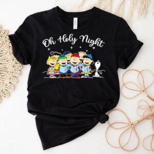 Peanuts Characters Oh Holy Night Christmas Carol Shirt