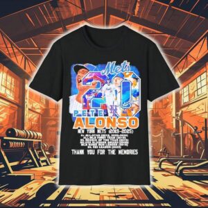 Pete Alonso 20 New York Mets 2019 2025 Thanh You For The Memories Shirt