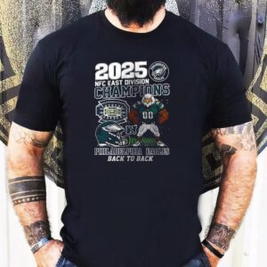 Philadelphia Eagles Back To Back Nfc East Division Champions Mascot Helmet Names Roster Tshirt