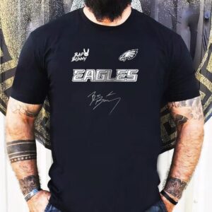 Philadelphia Eagles X Bad Bunny Signs Art Signature Shirt