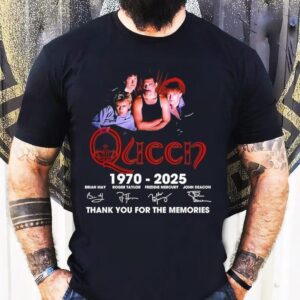 Queen 1970-2025 Signatures Thank You For The Memories Shirt