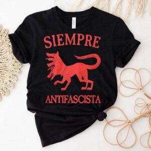 Red Three Headed Cerberus Siempre Antifascista Shirt