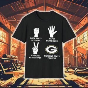 Rock Paper Scissors Nothing Beats The Green Bay Packers Graphic Shirt 1 Rock Paper Scissors Nothing Beats The Green Bay Packers Graphic Tshirt