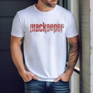 Ruby Cruz Wearing Mackeeper Logo Red Shirt