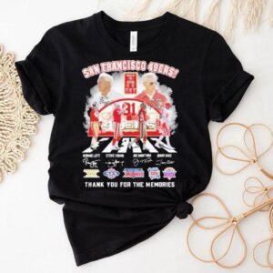 San Francisco 49ers 81th Thank You For The Memories Road Abbey Signatures Shirt