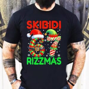Skibidi 67 Rizzmas Funny Six Seven Meme Christmas Shirt