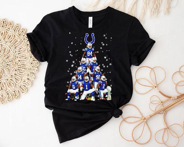 Super Bowl Trophy Indianapolis Colts With Christmas Tree Players Graphic Shirt Super Bowl Trophy Indianapolis Colts With Christmas Tree Players Graphic Shirt