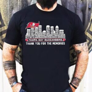 Tampa Bay Buccaneers Logo And A Skyline Graphic Names Players Shirt