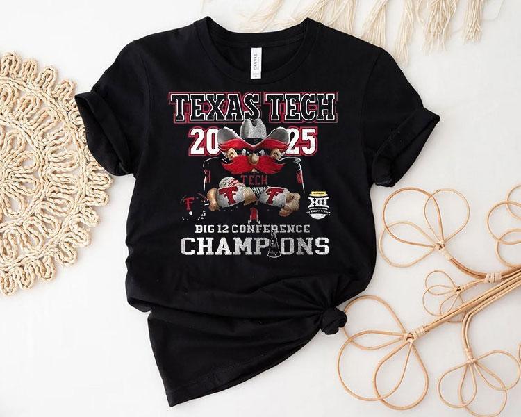 Texas Tach Red Raiders Big 12 Conference Champions Team Graphic Mascot Shirt Texas Tach Red Raiders Big 12 Conference Champions Team Graphic Mascot Shirt