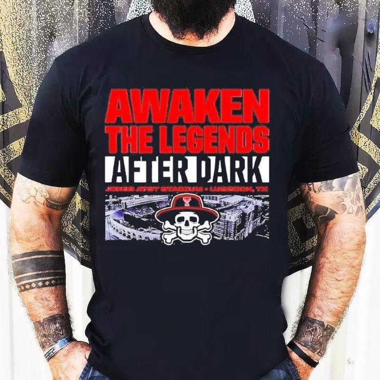 Texas Tech Red Raiders Awaken The Legends After Dark Skull And Bones Logo 2024 Shirt Texas Tech Red Raiders Awaken The Legends After Dark Skull And Bones Logo 2024 Shirt