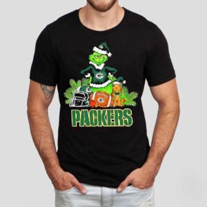 The Grinch And Max Green Bay Packers Christmas Helmet Items Shirt