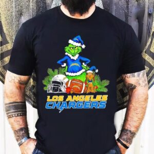 The Grinch And Max Los Angeles Chargers Christmas Helmet Items Shirt
