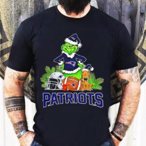 The Grinch And Max New England Patriots Christmas Helmet Items Shirt