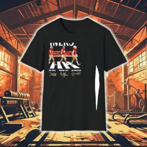 The San Francisco 49ers Young Rice Lott Montana Walking Across Signatures Shirt