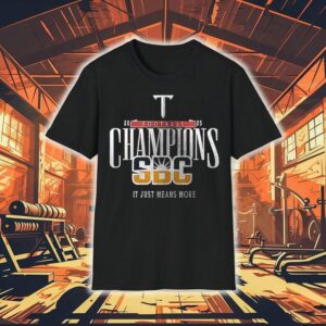 Troy Trojans Sun Belt Champions It Just Mean More Logo Shirt