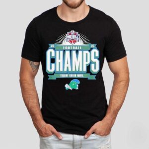 Tulane Green Wave Aac Champs 2025 Football Locker Room Shirt
