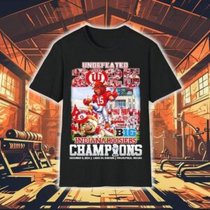 Undefeated 2025 Indiana Hoosiers As Big Ten Champions Mascots Graphic Shirt