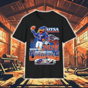 Utsa Roadrunners Vs Fiu Panthers Servpro First Responder Bowl Champions 2025 Mascot Shirt 1 Utsa Roadrunners Vs Fiu Panthers Servpro First Responder Bowl Champions Masco Tshirt