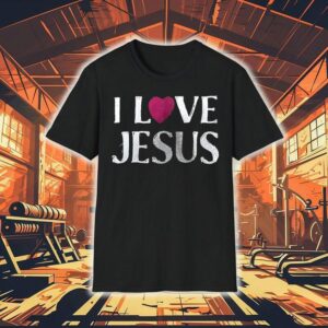 Washington Commanders I Love Jesus Logo Tshirt