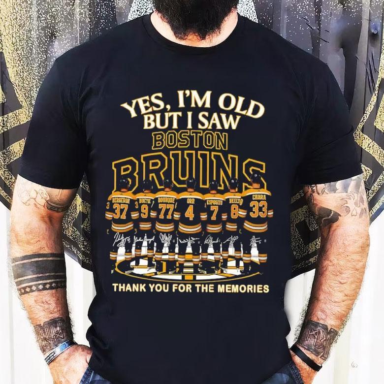 Yes I’m Old But I Saw Boston Bruins Greatness Thank You For The Memories Signatures Shirt Yes I’m Old But I Saw Boston Bruins Greatness Thank You For The Memories Signatures Shirt