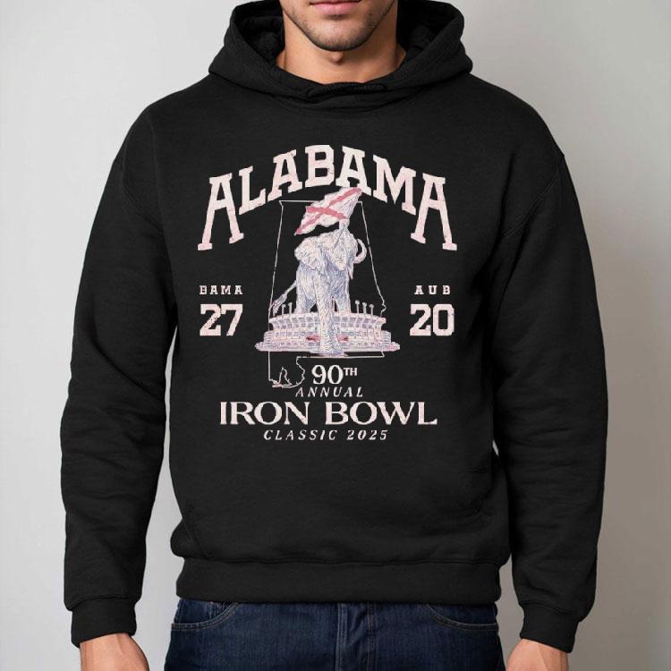 Alabama Crimson Tide 90th Annual Iron Bowl Classic 2025 Bama 27 Aub 20 Shirt Alabama Crimson Tide 90th Annual Iron Bowl Classic 2025 Bama 27 Aub 20 Shirt