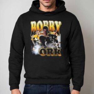 Boston Bruins Bobby Orr The Legend Lives Forever Graphic Vintage Hoodie