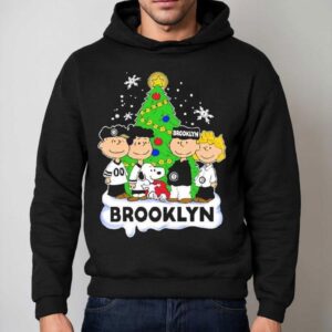 Brooklyn Nets X Snoopy The Peanuts Holiday Christmas Shirt 2 Brooklyn Nets X Snoopy The Peanuts Holiday Christmas Hoodie