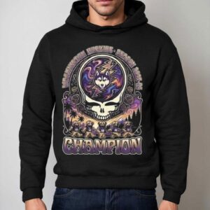 Bucked Up La Bowl Hosted By Gronk Ncaa College Football Season Washington Huskies X Grateful Dead Skull Logo Champion Celebration Winner Hoodie