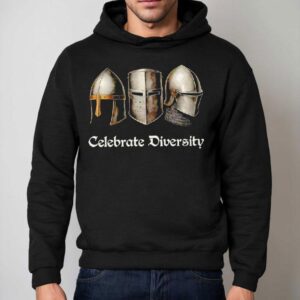 Celebrate Diversity Helmets Medieval Knight Helme Hoodie