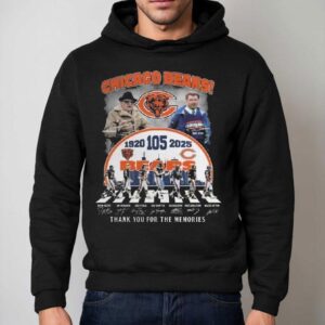 Chicago Bears 105 Seasons Thank You For The Memories 1920-2025 Signatures Shirt 2 Chicago Bears Seasons Thank You For The Memories Signatures Hoodie
