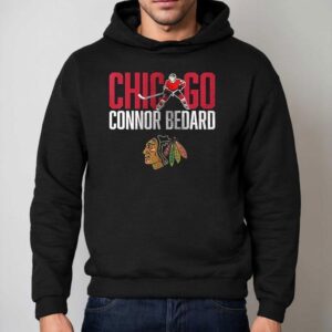 Chicago Blackhawks Connor Bedard Forever 98 Name And Number Pose Signature Shirt 2 Chicago Blackhawks Connor Bedard Forever Name And Number Pose Signature Hoodie